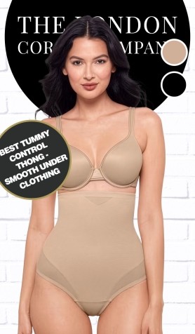 Miraclesuit M2778B High Waist Tummy Control Thong - Beige