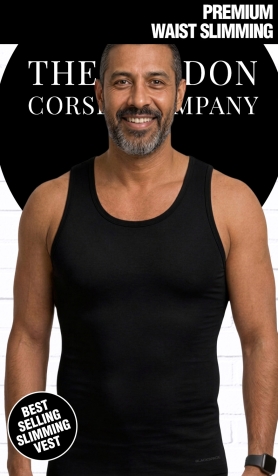 Mens Premium Slimming Vest - Black