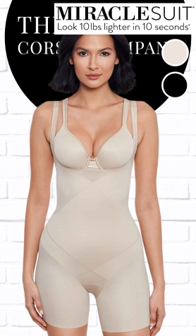 Miraclesuit M2412N Instant Tummy Tuck Bodysuit - Beige