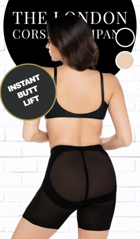 Miraclesuit M2776B Miraclesuit Sheer Bum Boost Shorts - Black