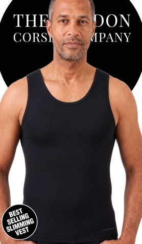 Mens Firm Slimming Vest - Black