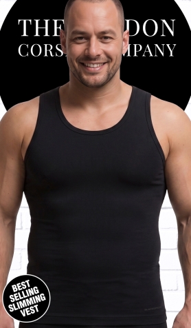 Mens Firm Slimming Vest - Black