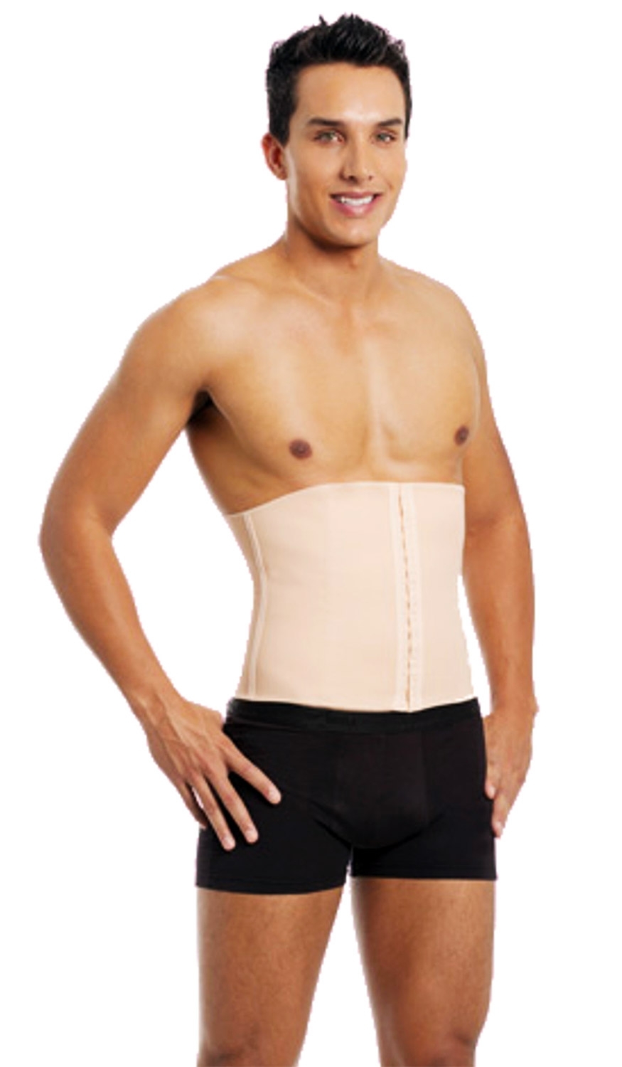 Panegy Men's Compression Waist Trainer Breathable Slimming Body Shaper Waist Trainer Tummy Control Tight Vest White Medium 
