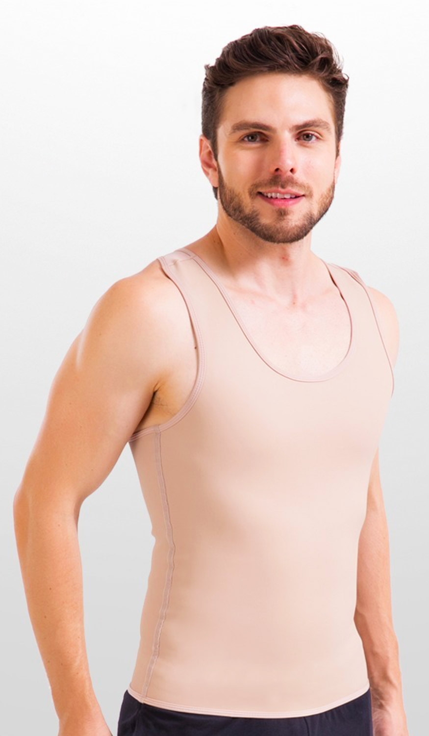 SLIMBELLE® Mens Body Shaper Slimming Vest T-Shirt Elastic Slim Shapewear Compression Undershirts Tummy Control Waist Trainer 